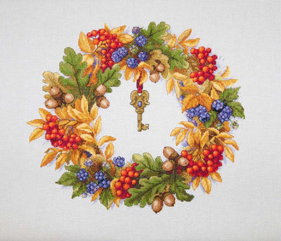 Autumn Wreath Cross Stitch Kit ~ Merejka