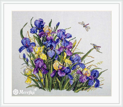 Irises Cross Stitch Kit ~ Merejka