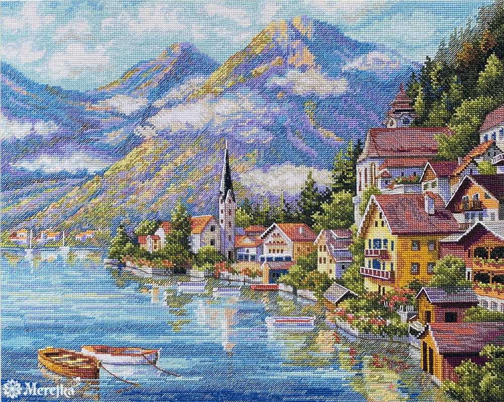 Alpine Village Cross Stitch Kit ~ Merejka