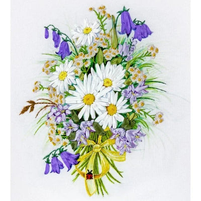 Chamomiles & Bluebells Ribbon Embroidery Kit ~ PANNA