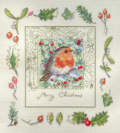 The Christmas Robin ~ Merejka Cross Stitch Kit