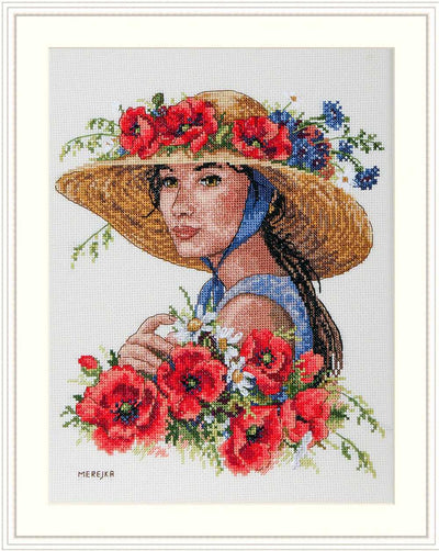Flower Hat Cross Stitch Kit ~ Merejka