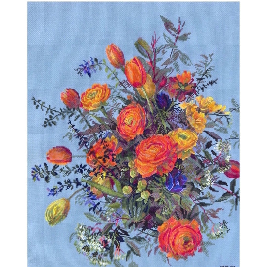 Sunlit Petals Cross Stitch Kit ~ Merejka