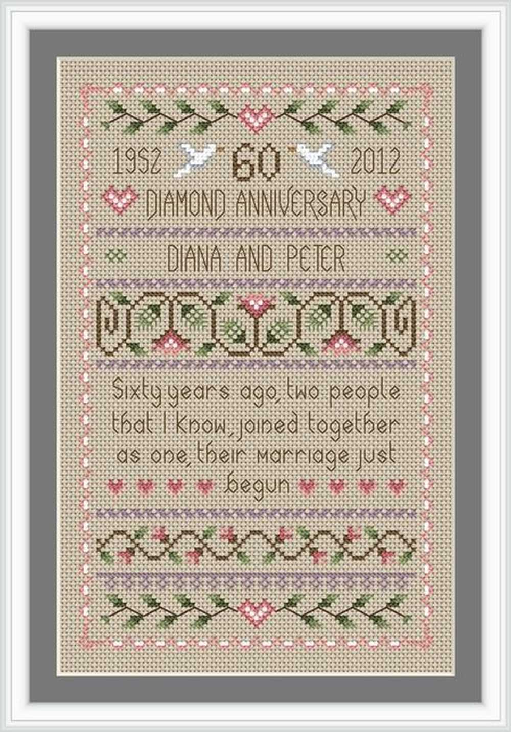 Little Dove Designs Cross Stitch Kit - Diamond Wedding