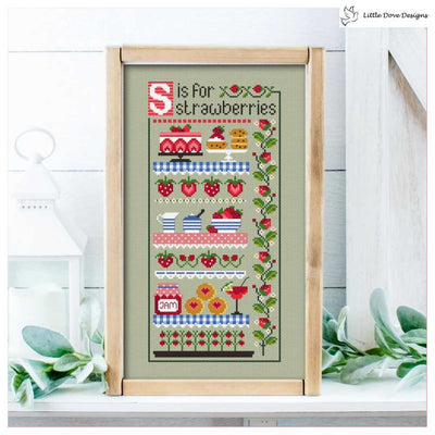 Little Dove Designs Cross Stitch Kit - S is for Strawberries