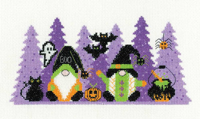 Halloween Hoots Gonks  Cross Stitch Kit - Heritage Crafts