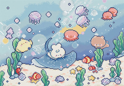 Under the Sea Cross Stitch Kit - Letitstitch