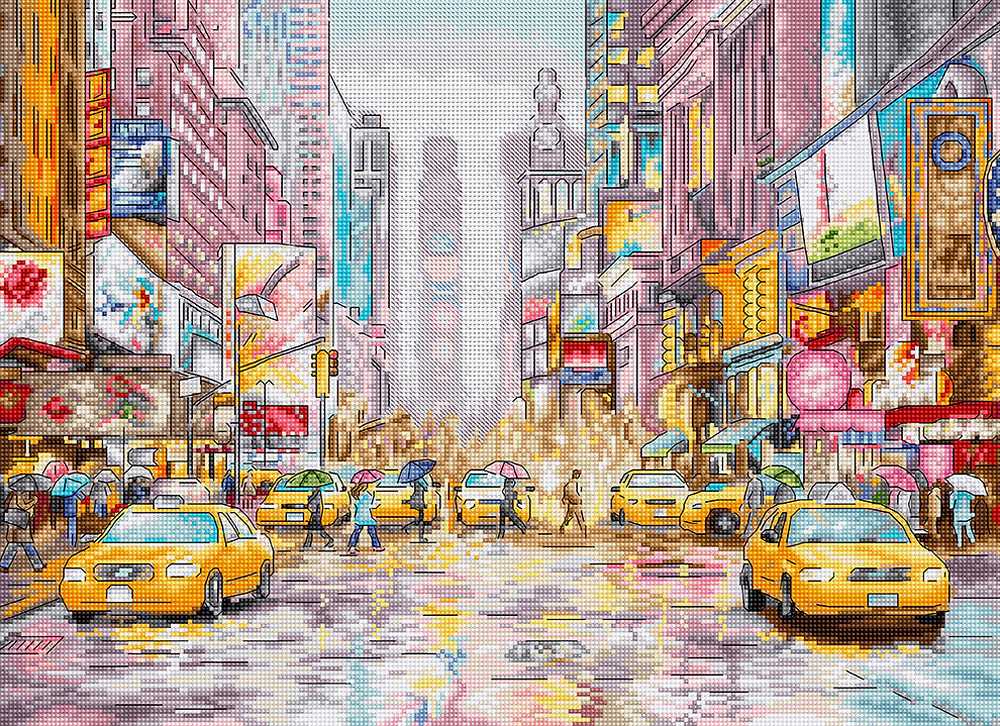 New York Times Square Cross Stitch Kit - Letitstitch