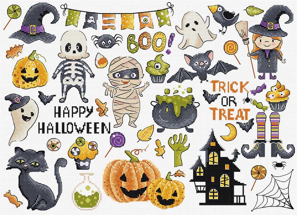 Halloween Sampler Cross Stitch Kit - Letitstitch