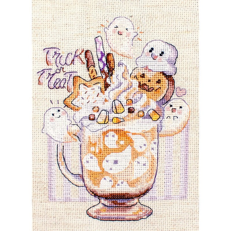 Trick or Treat Ghosts Cross Stitch Kit - Letitstitch