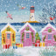 Snowy Sea Cottages Cross Stitch Kit - Letitstitch