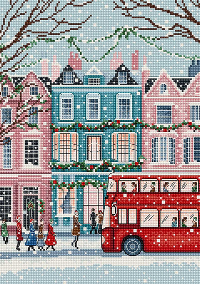 London Snowfall Cross Stitch Kit - Letitstitch