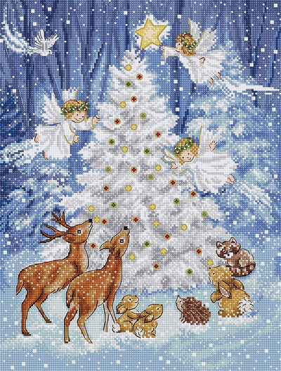 Angel in the Wood Cross Stitch Kit - Letitstitch