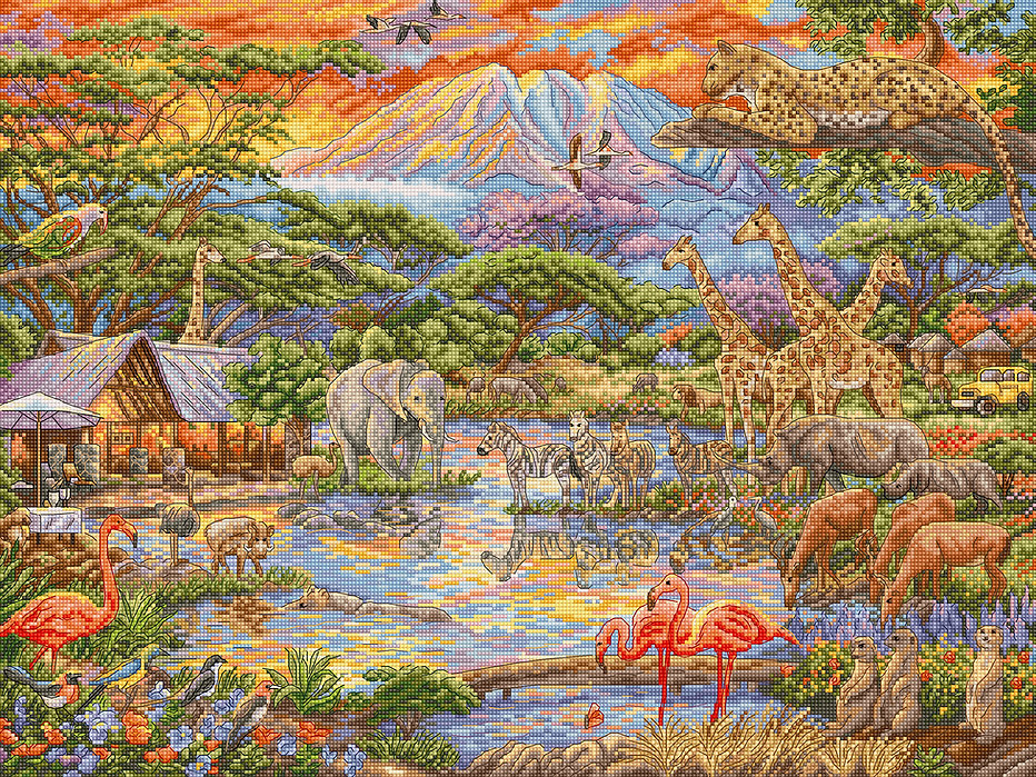 Wild Africa Cross Stitch Kit - Letitstitch