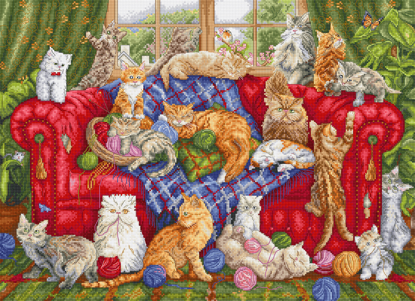 Meow Manor Cross Stitch Kit - Letitstitch