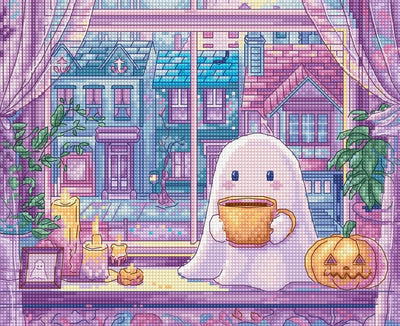 Pumpkin Latte Nights Cross Stitch Kit - Letitstitch