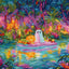 Glow Ghost Cave Cross Stitch Kit - Letitstitch
