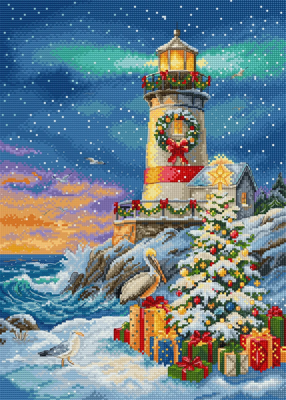 Lighthouse Noel Cross Stitch Kit - Letitstitch