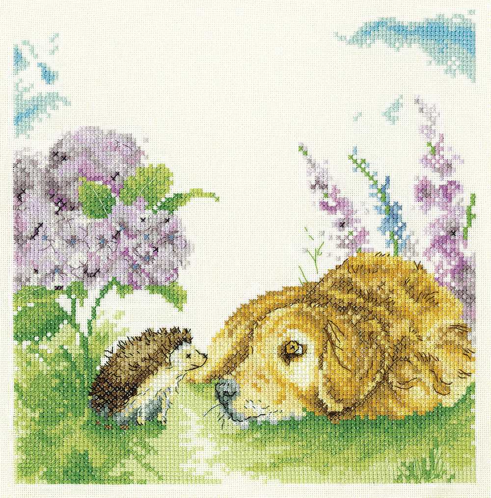 Hydrangea Hideaway Cross Stitch Kit Heritage Crafts