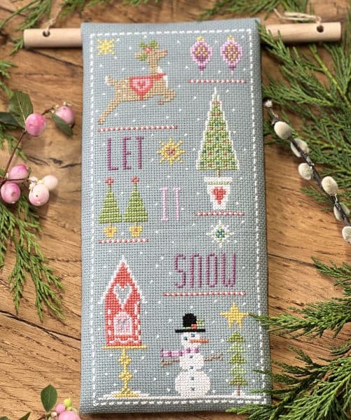 Let it Snow Cross Stitch Kit Historical Sampler Co