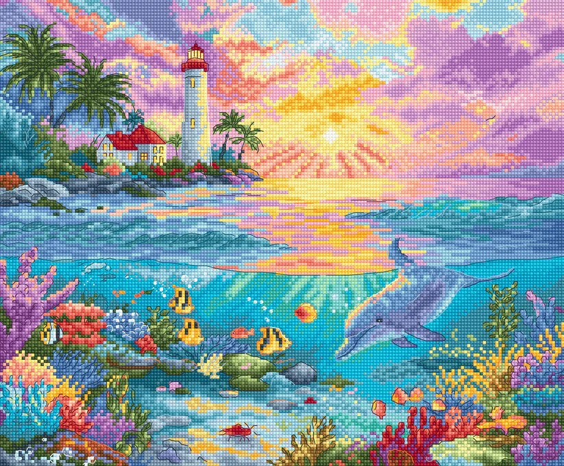 Dolphin's Paradise Cross Stitch Kit - Letitstitch