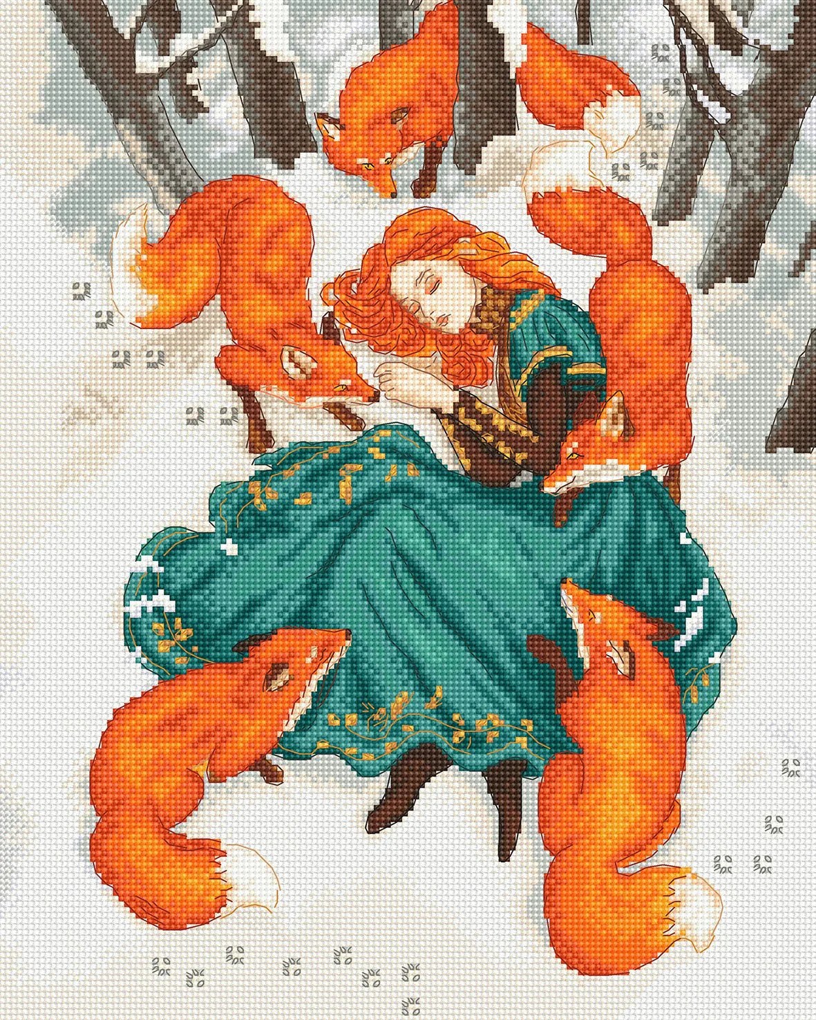 Flame Cross Stitch Kit - Letitstitch