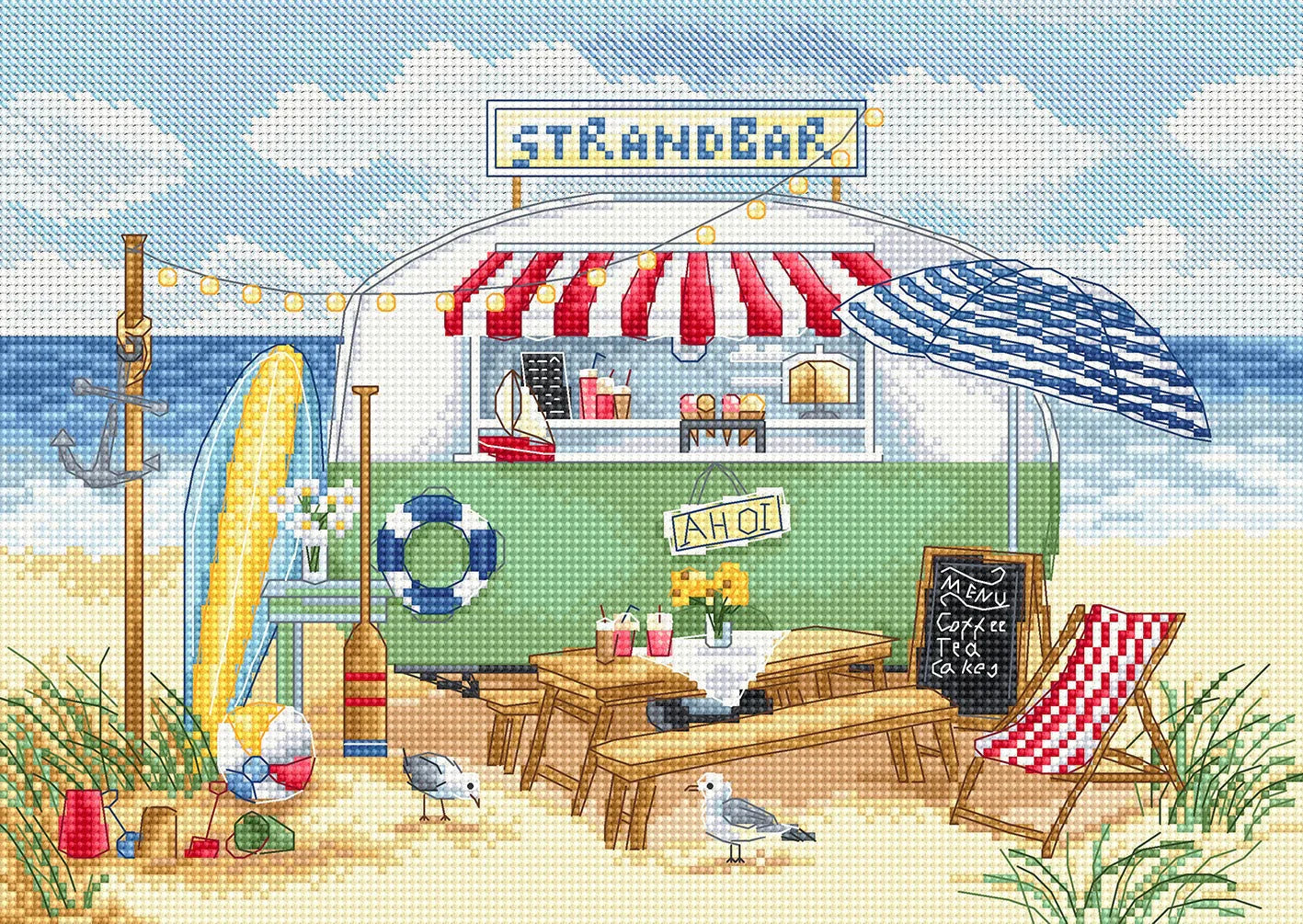 Strandbar Cross Stitch Kit - Letitstitch