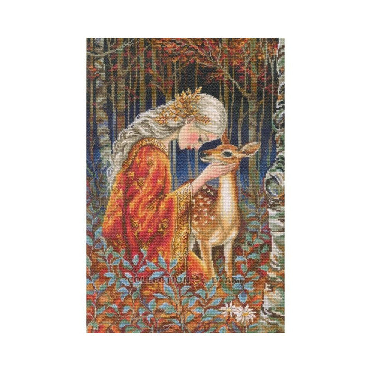 Fairytale Girl & Fawn Cross Stitch Kit ~ RTO