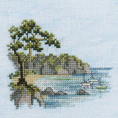 Minuets - Headland  (on linen) Cross Stitch Kit by Derwentwater Designs