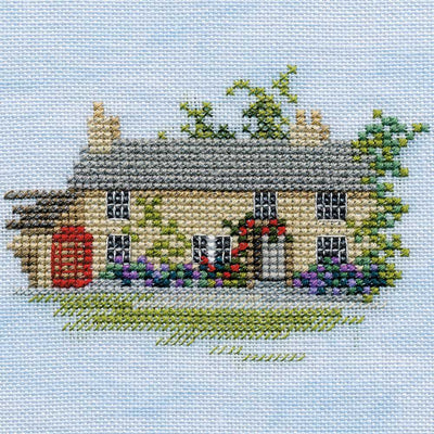 Minuets - Rose Cottage  (on linen) Cross Stitch Kit by Derwentwater Designs