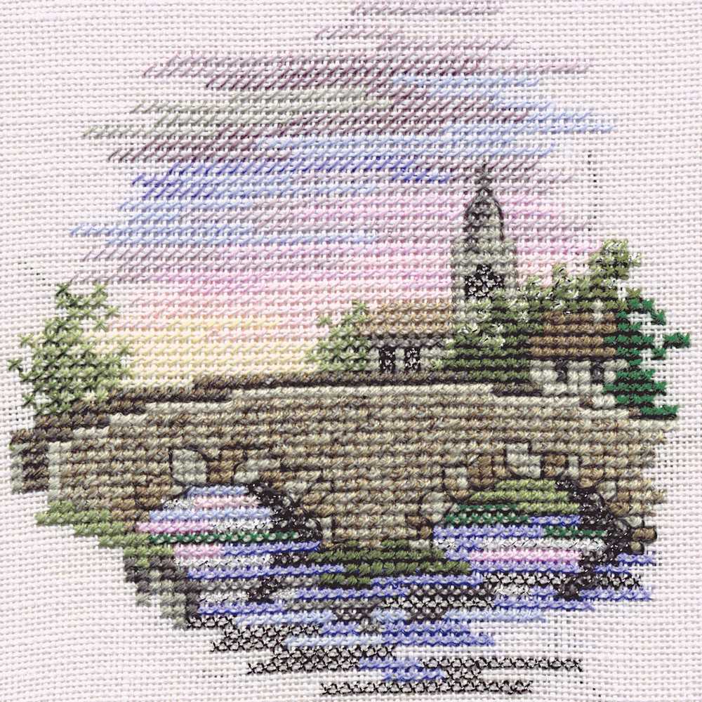 Minuets - Bridge  (on linen) Cross Stitch Kit by Derwentwater Designs