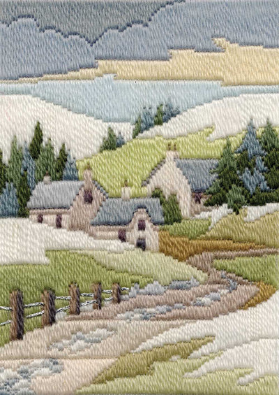 Long Stitch Seasons - Winter Cottage by Derwentwater Designs