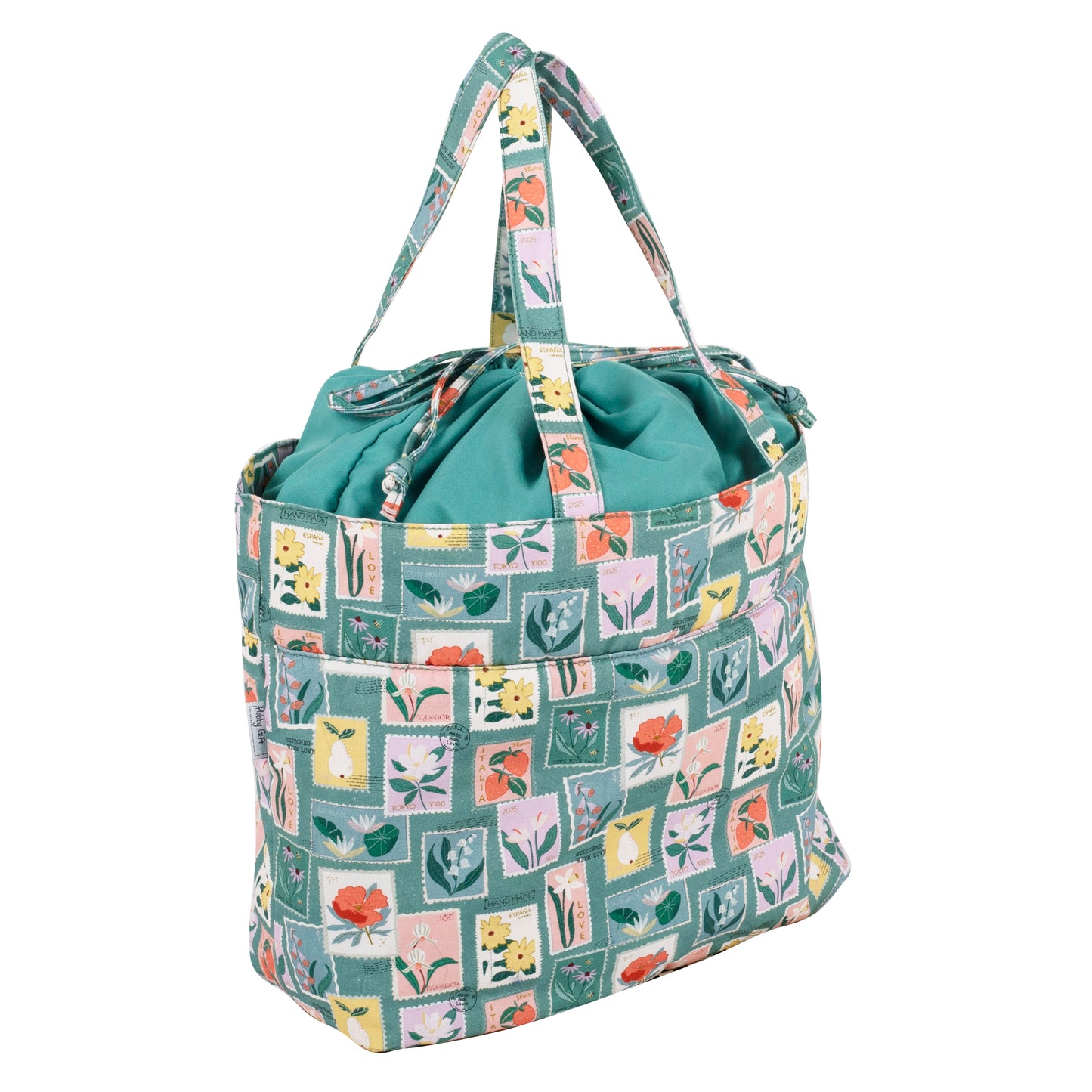 Embroidered Stamps Drawstring Craft Bag - Hobby Gift SALE