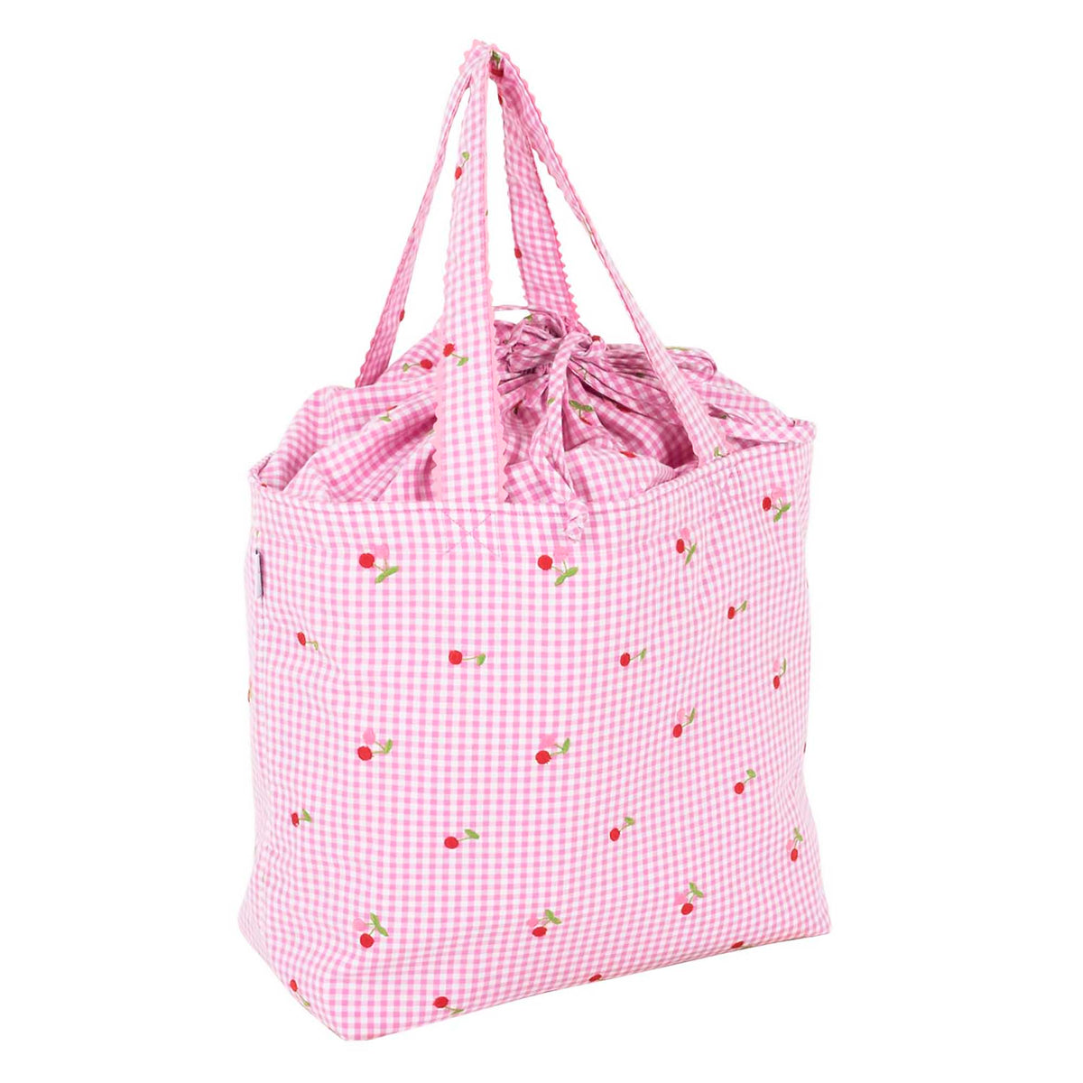 Embroidered Cherries Drawstring Craft Bag - Hobby Gift