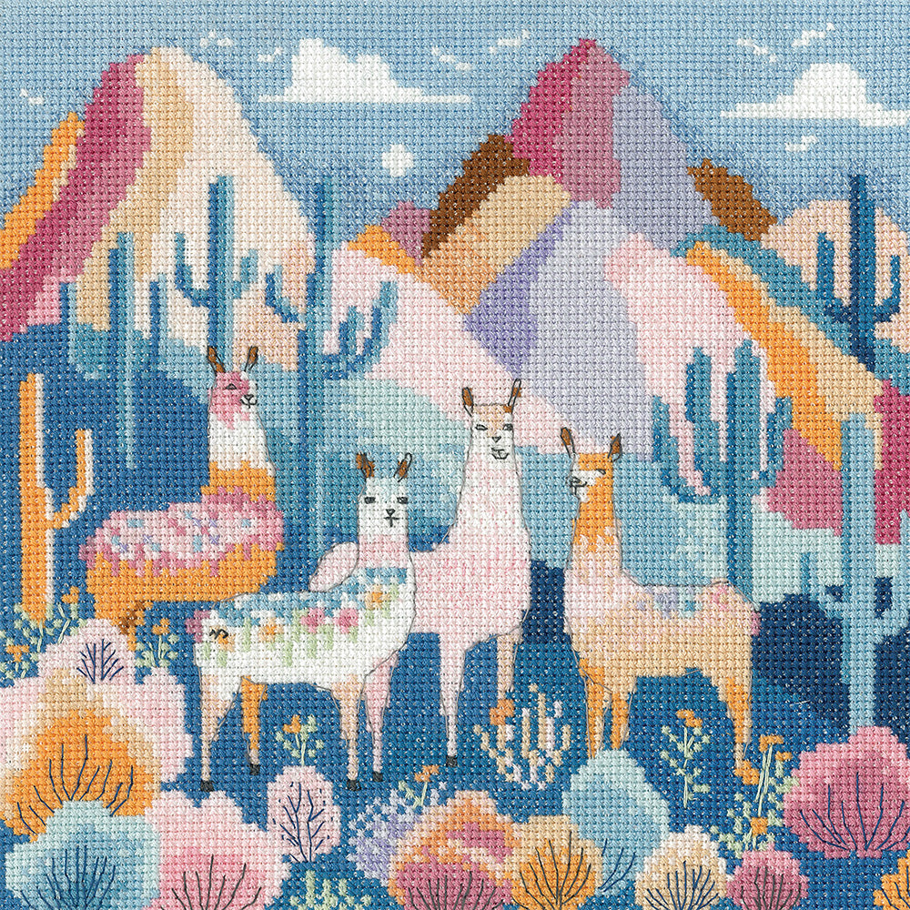 Llama Drama Cross Stitch Kit ~ Heritage Crafts
