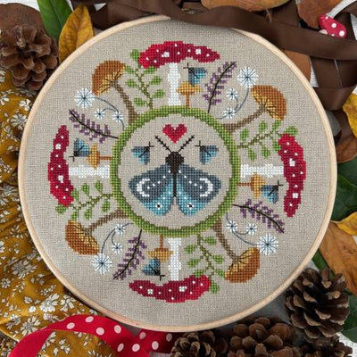 Little Dove Designs Cross Stitch Kit - The Moth & The Mushroom