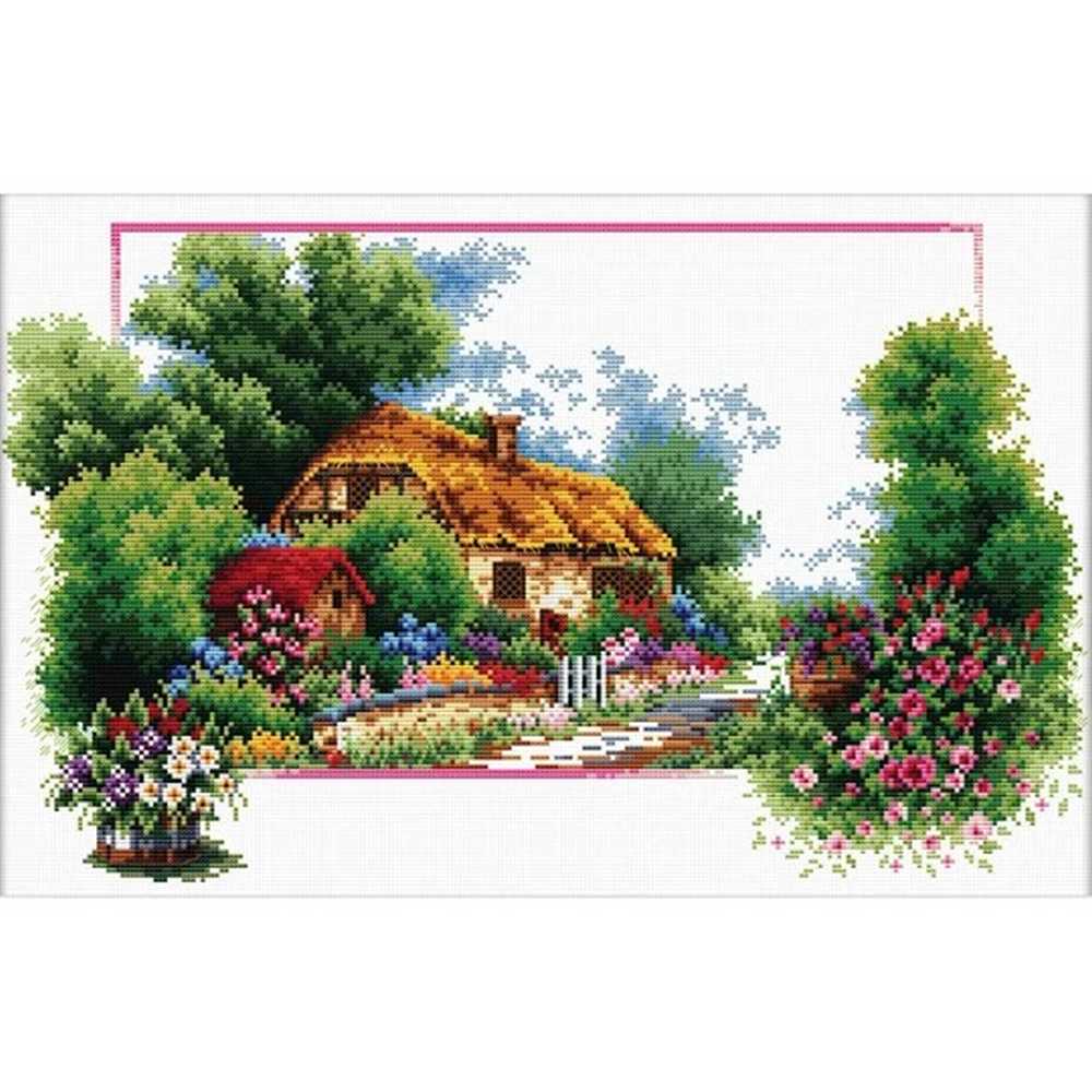 English Cottage Lane Cross Stitch Kit Needleart World