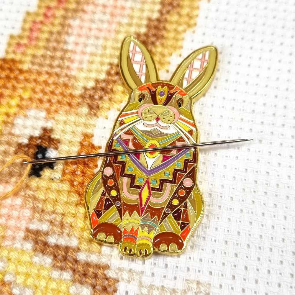 Mandala Rabbit Needle Minder ~ Meloca Designs