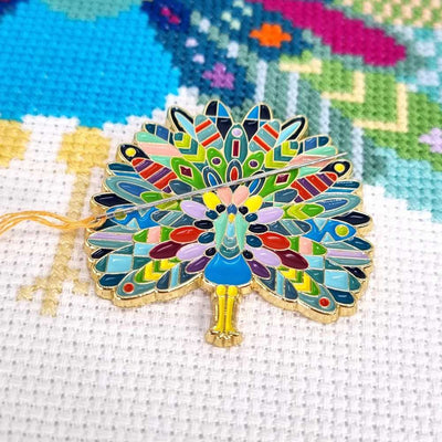 Mandala Peacock Needle Minder ~ Meloca Designs