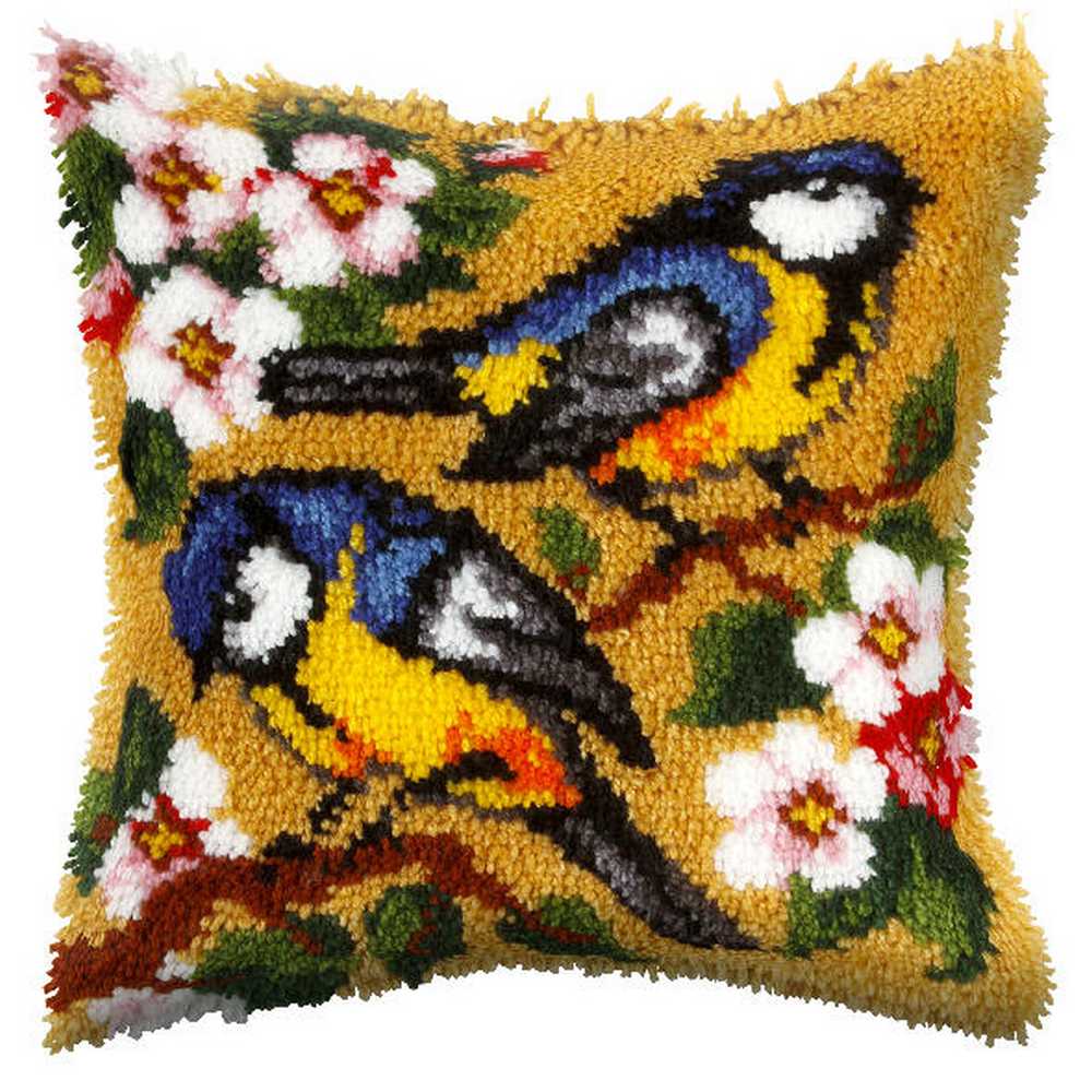 Orchidea Latch Hook Cushion Kit - Blue Tits ORC.4025