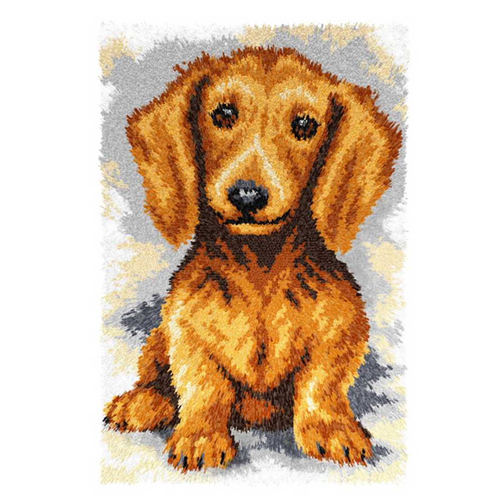 Dachshund Latch Hook Rug Kit Orchidea  ~ ORC.4133