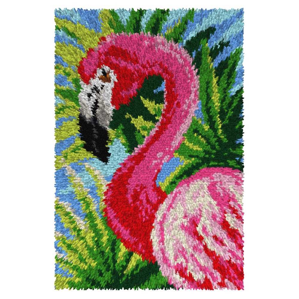 Flamingo Latch Hook Rug Kit Orchidea  ~ ORC.4151