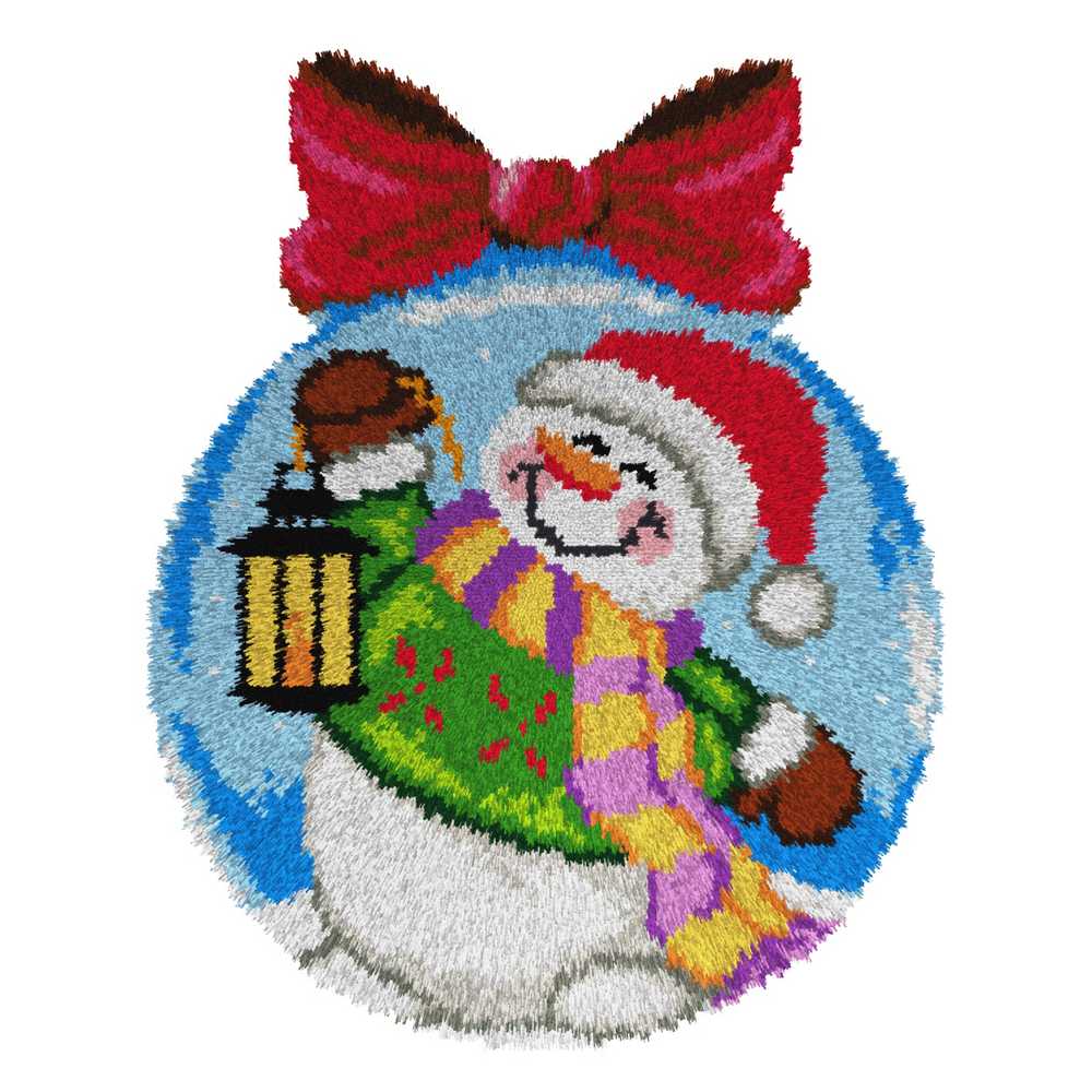 Snowman Latch Hook Rug Kit Orchidea  ~ ORC.4153