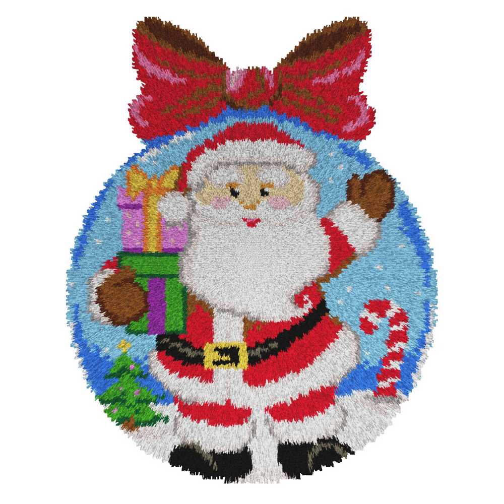 Santa Claus Bauble Latch Hook Rug Kit Orchidea  ~ ORC.4154