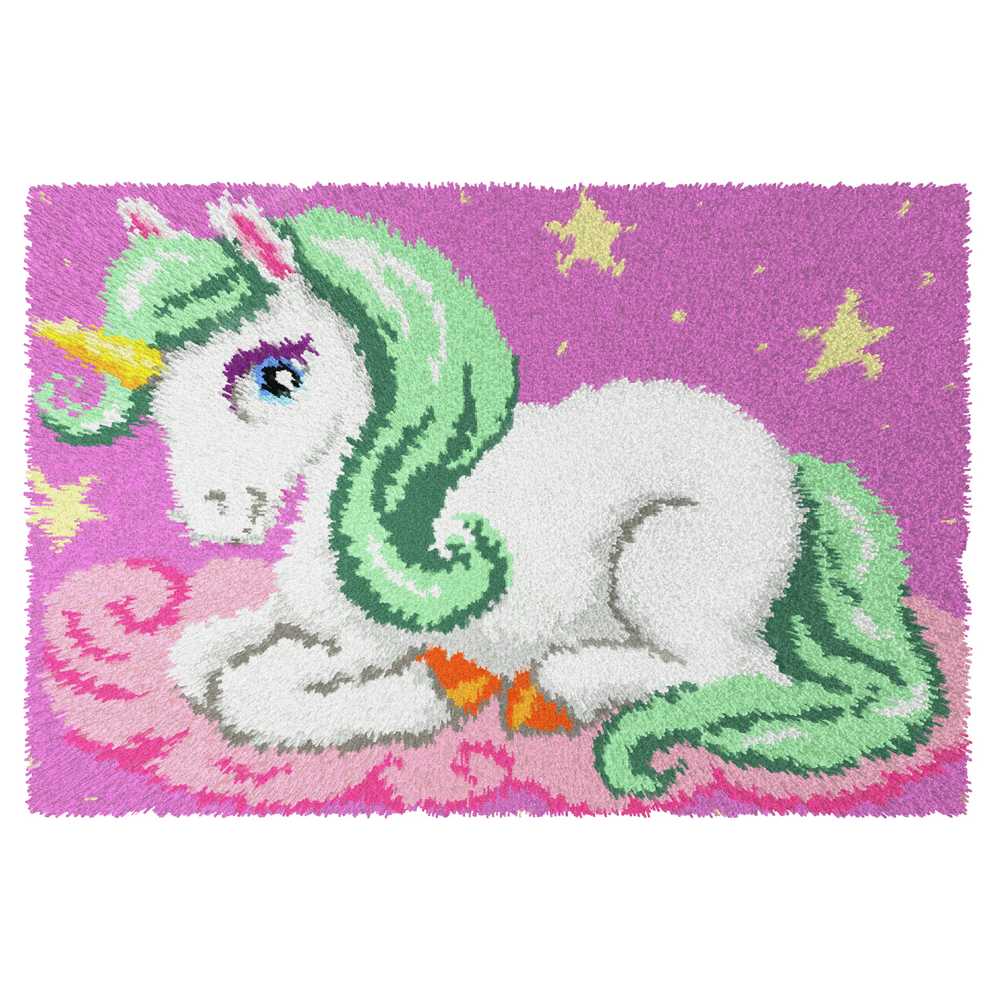 Unicorn .  Latch Hook Cushion Kit Orchidea  ~ ORC.4158