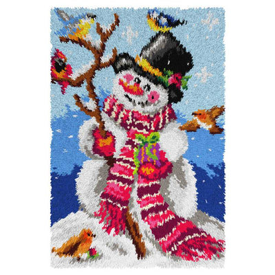 Snowman Latch Hook Rug Kit Orchidea  ~ ORC.4163