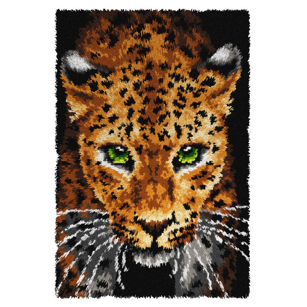 Leopard Latch Hook Rug Kit Orchidea  ~ ORC.4164