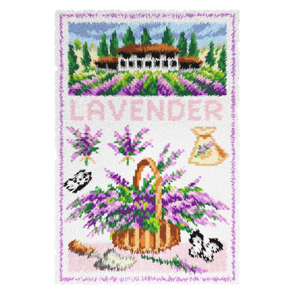 Lavender Latch Hook Rug Kit Orchidea  ~ ORC.4165