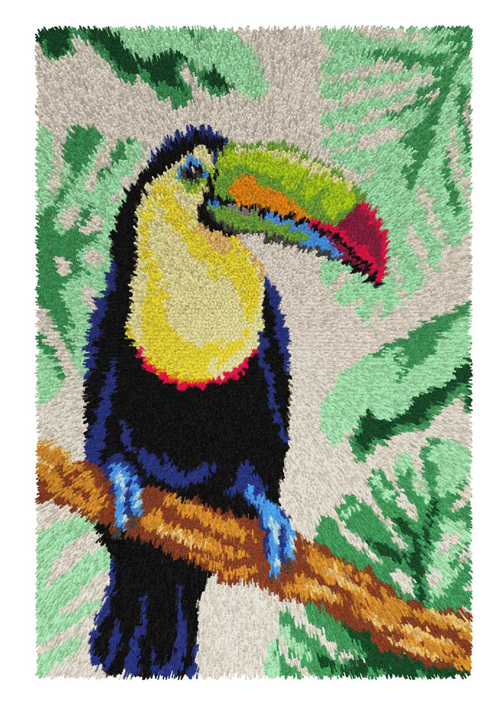 Orchidea Latch Hook Kit- Rug - Toucan