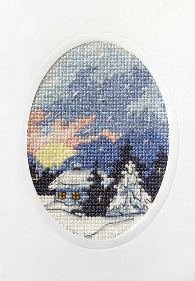 Moonlit Cross Stitch Card Kit Orchidea  ~ ORC.6151